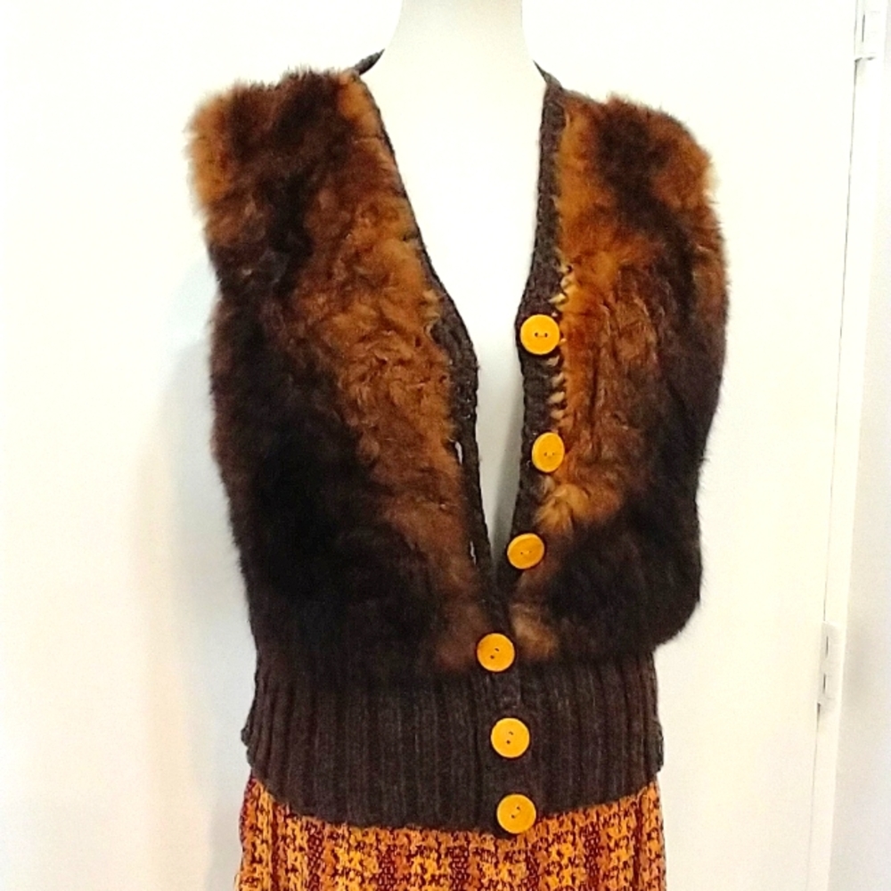 COPY - CUSTOM MADE WOOL AND FAUX FUR VEST